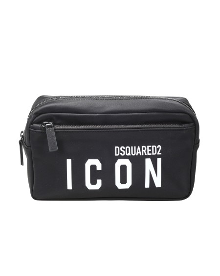 Shop DSQUARED2  Beauty: DSQUARED2 Be Icon beauty case in nylon.
Tasca frontale con zip.
Chiusura con zip.
Etichetta logata interna.
Tasca interna.
Stampa "DSQUARED2 ICON" sul davanti.
Dimensioni: 15x25x8 cm.
Composizione: 100% Poliestere.
Fabbricato in Cina.. BYM0028 11703199-M436